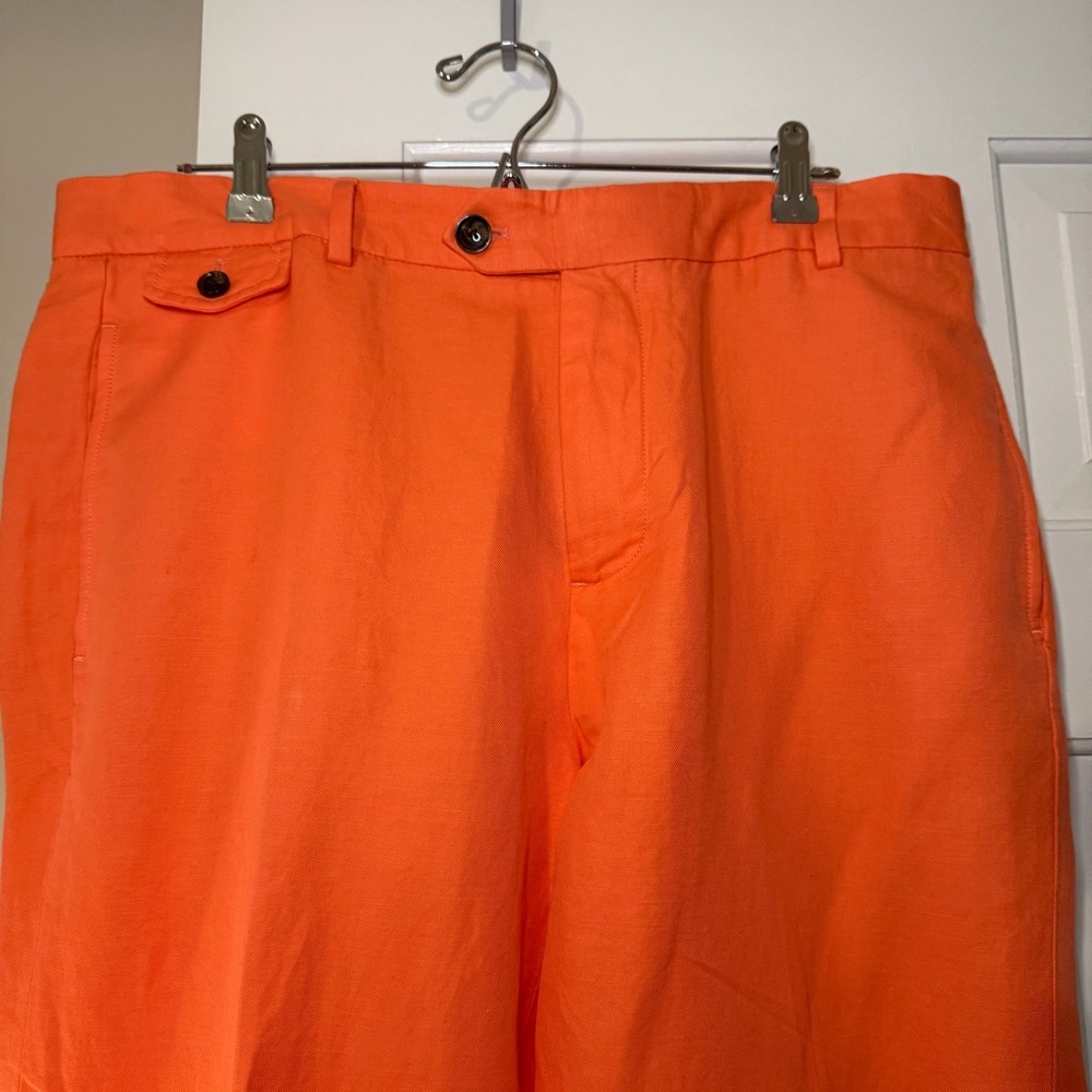 Brooks Brothers Linen Blend Orange Men's Chinos 38 x 30 - Picture 8 of 10